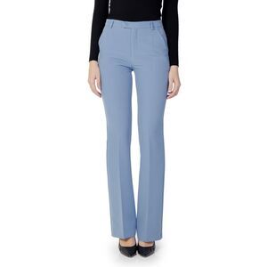 Sandro Ferrone Flared Dress Pants Elegant Style Women Light blue Trousers
